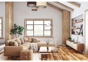 Plafonieră SPACE 3xE27/60W/230V crem/maro/bej