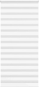 vidaXL Jaluzea tip zebra alb lățime țesătură 105,9 cm poliester