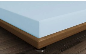 Cearceaf albastru deschis din bumbac cu elastic 140x200 cm – Mijolnir