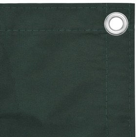 Paravan de balcon, verde inchis, 75x600 cm, tesatura oxford Verde inchis, 75 x 600 cm