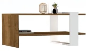 Măsuță de cafea GAYE 35x80 cm maro/albă