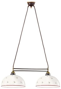 Lustră pe cablu Kolarz 731.82.68 NONNA 2xE27/75W/230V roșu