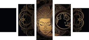 Tablou 5-piese putere armonioasă a lui Buddha