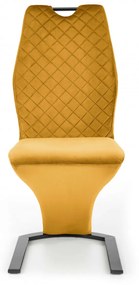 Scaun K442 velvet mustariu