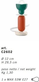 Veioza din ceramica design italian realizata manual BERIMBAU