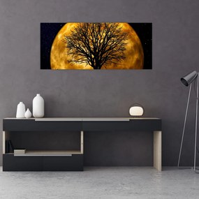 Tablou cu luna și siluete (120x50 cm), în 40 de alte dimensiuni noi