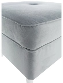 Taburet modern Culoare gri deschis/alb, RUFINO NEW