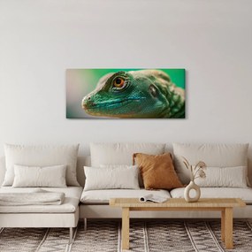 Tablou detailat cu o șopârlă (120x50 cm)