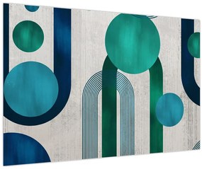 Tablou - Linii și forme circulare (90x60 cm)