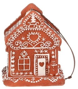 Decorațiuni de Crăciun căsuță din turtă dulceTurtă dulce, suspendată, poliresină, LED