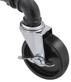 Suport pentru haine dublu pe roți, negru