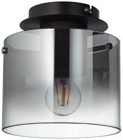 Brilliant - Plafonieră BETH 1xE27/60W/230V, Ø 20 cm, negru/fumuriu