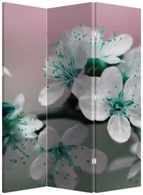 Paravan - Floare - turcoaz (126x170 cm)