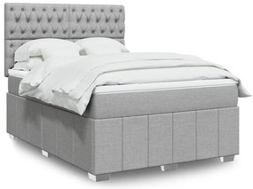 vidaXL Pat continental, gri deschis, 140x200 cm, material textil