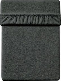 Cearsaf extensibil fleece MOLTON antracit 180 x 200 cm