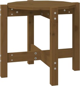 vidaXL Măsuță de cafea, maro miere, Ø 52,5x45 cm, lemn masiv de pin