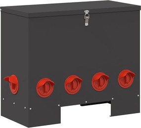vidaXL Feeder pentru pui Negru 60,5 x 29 x 51 cm Oțel Laminat la Rece