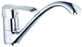 Baterie bucatarie monocomanda, pipa lunga 25 cm, ZILAN ZLN-9096, Cartus ceramic in doua trepte 40 mm, Material alama, Finisaj crom