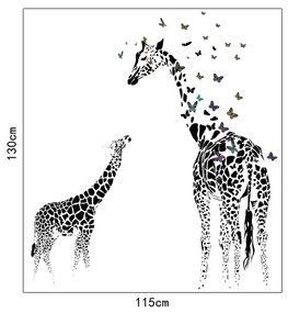 Autocolant de perete "Girafe" 130x115 cm