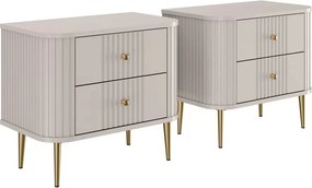 Set noptiera Vesper 56 cm - cashmir / picioare aurii