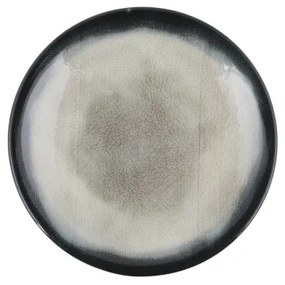 Set veselă din porțelan, 26 piese, albastru/maro