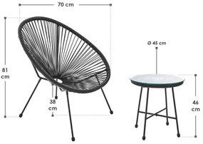 Juskys Set de balcon Ostana
