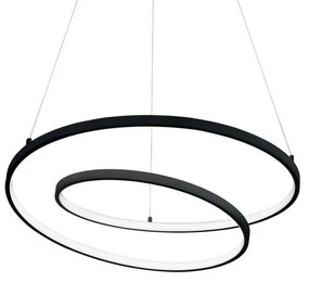 Lustra LED suspendata design circular Oz sp d60 on-off 4000k negru