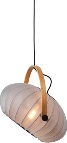 Halo Design 746354 - Lustră suspendată pe cablu DC 1xE27/40W/230V Ø 40 cm gri/stejar