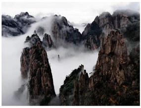 Fototapet - Sea of clouds in Huangshan Mountain, China