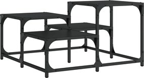 vidaXL Masă de cafea, negru, 68x68x40 cm, lemn compozit