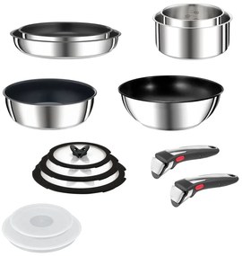 Set de vase pentru gătit 13 buc. din oțel inoxidabil INGENIO Preference ON L9749432 – Tefal