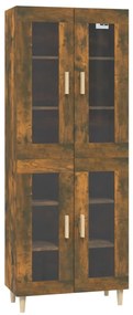 3114833 vidaXL Dulap înalt, stejar fumuriu, 69,5x34x180, lemn compozit