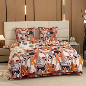 Lenjerie de pat din microfibra CATMOSPHERE colorata Dimensiune lenjerie de pat: 2 buc 70 x 90 cm | 200 x 220 cm