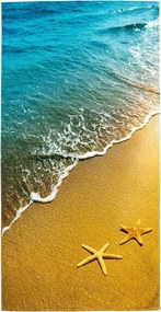 Prosop de plaja cu uscare rapida SUNNY BEACH colorat 70 x 140 cm, 100% microfibra