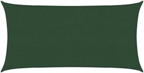 vidaXL Pânză parasolar, verde închis, 2,5x5 m, HDPE, 160 g/m²