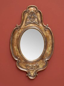 Oglinda de perete, din rasina, cu patina vintage, Antique