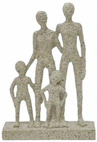 Statueta cuplu cu copii, NORDIC, 20cm
