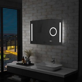 vidaXL Oglindă cu led de perete de baie cu senzor tactil, 100x60 cm