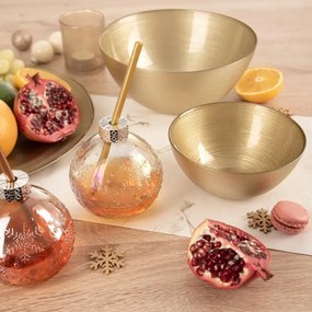 Bol din sticlă Orion Golden, diam. 15 cm, diam. 15 cm