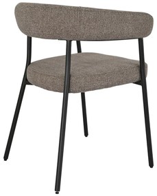 Scaun de dining Trivio, maro, picioare negre