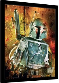 Poster înrămat Star Wars - Boba Fett Painted