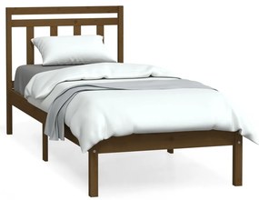 3100557 vidaXL Cadru de pat Single 3FT, maro miere, 90x190 cm, lemn masiv