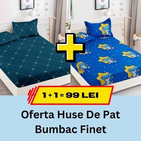 Pachet promotional 1 + 1 Husa de Pat Din bumbac Finet, LP-PPHBF-30