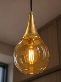 Lustră pe cablu LACRIMA HONEY 1xE27/60W/230V