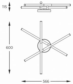 Plafoniera LED design minimalist LAUTARO