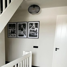 Plafoniera moderna neagra 45 cm - Mesh Ball