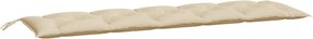 vidaXL Pernă bancă de grădină, bej, 180x50x7 cm, material oxford