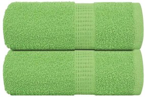 vidaXL Prosoape pentru oaspeți 2 buc Verde măr 360 g/m² 100% bumbac