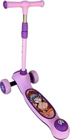 Trotineta copii cu roti luminoase din silicon NOVOKIDS™ Mini Scooter 9080, Cu melodii si lumini, 3 roti, Pliabila, Maner reglabil pe inaltime, Maxim