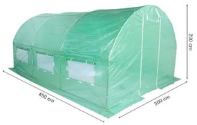 Solariu 300 x 450 cm (13,5 m2) verde